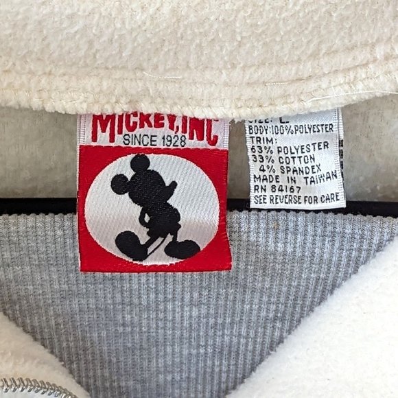 Vintage Mickey, Inc. Long sleeve half zip long sleeve Mickey Mouse Sweatshirt L - Picture 9 of 11